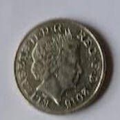 Elizabeth II ,  2015 , 10 pence , Dia 2.45  th  0.2 cm