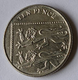 Elizabeth II ,  2015 , 10 pence , Dia 2.45  th  0.2 cm