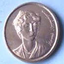 GR17 A   ,ELLHNIKH  , 1990 , 2 Drachme , Dia 2.10 Th 0.15 CM