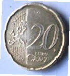 GR24 B. EUROCOIN , KANODIST , 2008 , 20 EUROCENT, Dia 2.22 Th 0.20 CM