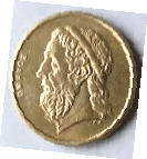 GR6 A, Dhmokpitoc , 1976 , 10 Drachme , Dia 2.54 Th 0.19 C