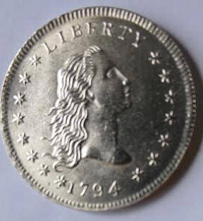 United States- Looks like Ten Dollars ,  1794, Dia 3,89 Th 0.22 cm