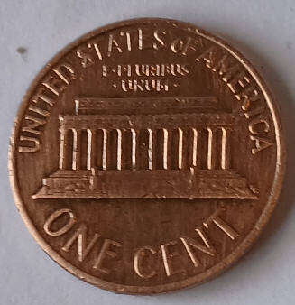 United States- One cent  ,  1968 , no mint  , Dia 1.89 Th 0.14 cm