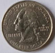 United States- Quarter Dollar, Louisiana, , 2002 D ,Dia 2.42 Th 0.16 cm