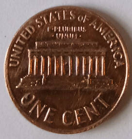United States- One cent  ,  1971 , no mint  , Dia 1.89 Th 0.14 cm
