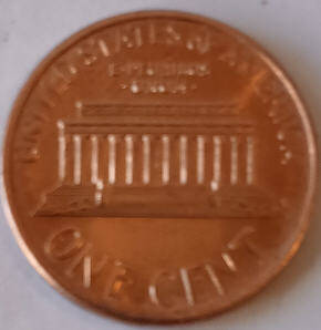 United States- One cent  ,  1993 , no mint  , Dia 1.89 Th 0.14 cm