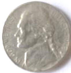 United States- Five cents ,  1995 P , Dia 2.12 Th 0.18 cm