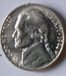 United States- Five cents ,  1994 P , Dia 2.12 Th 0.18 cm