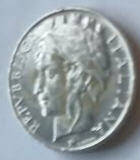 Republica Italiana  , 1996  , 50  lire, Dia 1.97  Th 0.14 cm