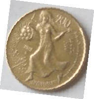 Republica Italiana ,Giorrnata mondiatedell Aliamenta zione ,  1981  , 200 lire, Dia 2.40  Th 0.16 cm