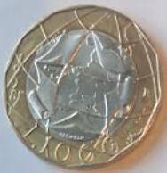 Republica Italiana ,  1998  , 1000  lire, Dia 2.69  Th 0.20 cm