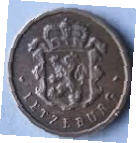 LB 11A , LUXEMBOURG  ,, 1947 ,  25 CMES ,DIA 1.90 TH 0.12 CM