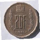 LB 1B , LUXEMBOURG , 1981 , 20 FRANK DIA 2.55 TH 0.23 CM