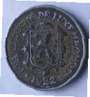 LB 6A , LUXEMBOURG  ,, 1922 , 25 CES ,DIA 2.30 TH 0.14 CM