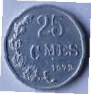 LB 9B , LUXEMBOURG  ,, 1972 , 50 CMOS ,DIA 1.89 TH 0.11 CM