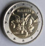LT 2A -LITHUANIA - EUROCOIN - 2015 - 1 EURO - DIA 2.32  TH 0.22 CM