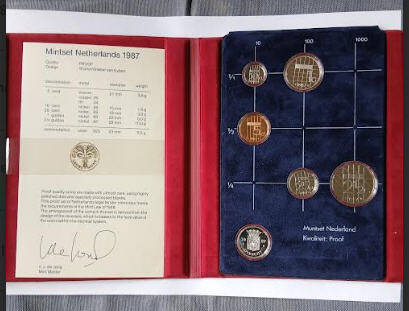 Mintset Netherlands 1987 with certificate A