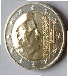 uncirculated, mint. Koning Alexander. 2 Euro 2026,  Dia 2.57 Th 0.27 cm