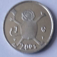 Koningin Beatrix , Mint -not circulated- 2001  , 1 Gulden,  Dia 2.50 Th 0.16 cm