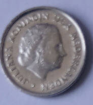 Koningin Juliana - 1980 , 10  cent ,  Dia 1.47 Th 0.12 cm