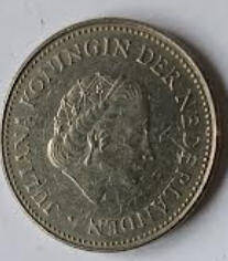 Uncirculated , Mint, Koningin Juliana, 1971 , 1  Gulden, Dia 2.80 Th 0.22 cm