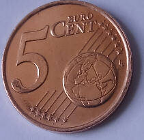 Koningin Beatrix - 2001 , KOPER 5 cent ,  Dia 2.13 Th 0.16 cm