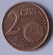 Koningin Beatrix - 2001 , BRONS , 2 cent ,  Dia 1.87 Th 0.15 cm