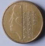 Koningin Beatrix- 1989,  5 Gulden, Dia 2.35 Th 0,27 cm