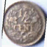Koningrijk der Nederlanden, 1934 , 0.5 cent , dia 1.40 th 0.10 cm