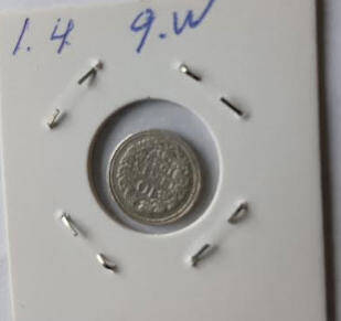 Koningin of the Netherlands  Wilhelmina - 1926 , 10  cent , Silver ,  Dia 1.44 Th 0.12 cm