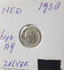 Koningin of the Netherlands  Wilhelmina - 1938 , 10  cent , Silver ,  Dia 1.44 Th 0.12 cm