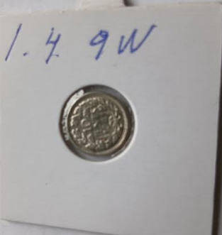 Koningin of the Netherlands  Wilhelmina - 1935 , 10  cent , Silver ,  Dia 1.47 Th 0.12 cm