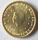 mint, not circulated ,   Koningin  Beatrix, 2000,  10 Euro Cent , Dia 1.79 Th 0.19 cm