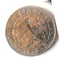 NL 87 A -Koningrijk der Nederlanden, 1921 , 1 cent , dia 0.74 th 0.4 cm