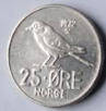 NW 11B -NORWAY - OLAV V - 1972 , 25 ORE , Dia 1.69 Th 0.13 CM