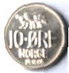 NW 12B -NORWAY -  1968 , 10 ORE , Dia 1.49 Th 0.10 CM