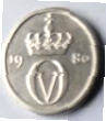 NW 13A -NORWAY -  1980 , 10 ORE , Dia 1.50 Th 0.10 CM