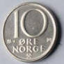NW 13B -NORWAY -  1980 , 10 ORE , Dia 1.50 Th 0.10 CM