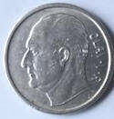 NW 14A -NORWAY - OLAV V - 1967 , 1 KRONE , Dia 2.50 Th 0.17 CM