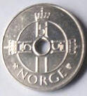 NW 15A -NORWAY - - 2000 , 1 KRONE , Dia 2.10 Th 0.16 CM