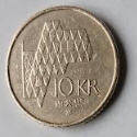NW 6B -NORWAY - HARALD V - 1995 , 10 KR , Dia 2.39 Th 0.19 CM 