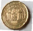 OR 14A - REPUBLIK OSTERREICH  - EUROCOIN -2016 - 20  EUROCENT , DIA 2.22 TH 0.21 CM