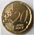 OR 14B - REPUBLIK OSTERREICH  - EUROCOIN -2016 - 20  EUROCENT , DIA 2.22 TH 0.21 CM
