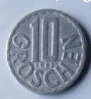 OR 7B - REPUBLIK OSTERREICH-1952- 10 GROSCHEN, DIA 1.98 TH 0.14 CM