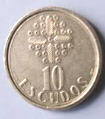 Port 11 B - Replubica Portuguese. 1986 ,  10 Escudos , Dia 2.34 Th 0.23 CM]