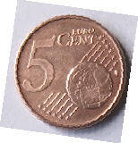 Port 20 B -  Portuguese Eurocoin. 2012 , 5 Eurocent , Dia 2.12 Th 0.15 CM]
