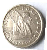 Port 5  A   -Replubica Portuguese. 1969 ,  5$00 , Dia 2.44 Th 0.18 CM]