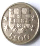 Port 5  B - Replubica Portuguese. 1969 ,  5$00 , Dia 2.44 Th 0.18 CM]