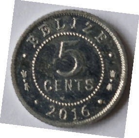 U.K Belize 5 cents 2018 dia  2  th 0.22 cm