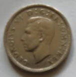 Georg IVS VI, 1949 , Six  Pence ,Dia 1.93 th 0,15 cm